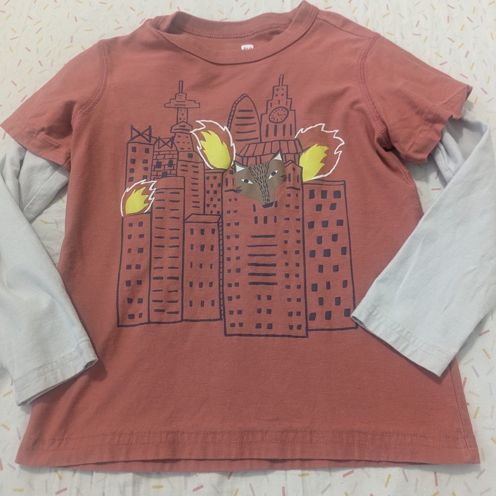 Tea Collection Fierce Fox Long Sleeve Tee